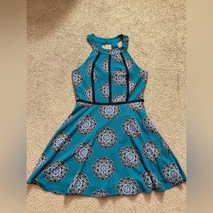 Teal halter dress